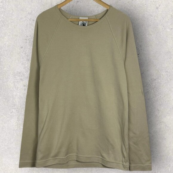 NWT SNS Herning Long Sleeve T-Shirt Tan Beige Sand Mens Size Large Crew Tee NEW - Picture 12 of 13